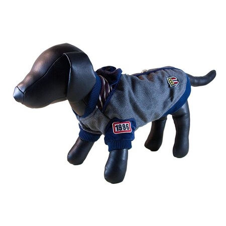 Petcessory Gray Stripe 2-Leg Dog Coat - Extra Large DW08BXL